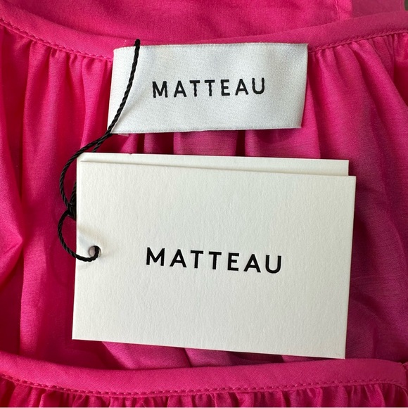 MATTEAU | The Decolette cotton and silk-blend maxi dress NWT - Picture 9 of 13